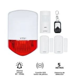 set de alarma rank con sirena + 3 sensores vta+ smart home