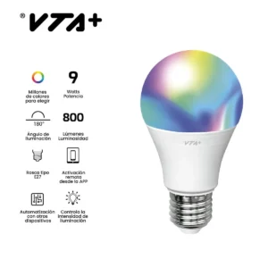 bombillo led alva e27 rgb vta+ smart home